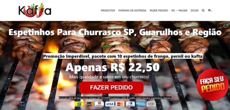 espetinhos para churrasco